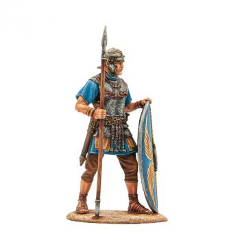 Image of Roman Legionary Guardian Standing--single figure with spear and shield