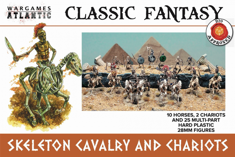28mm Classic Fantasy Skeleton Cavalry (up to 10) and Chariots (up to 3) #1