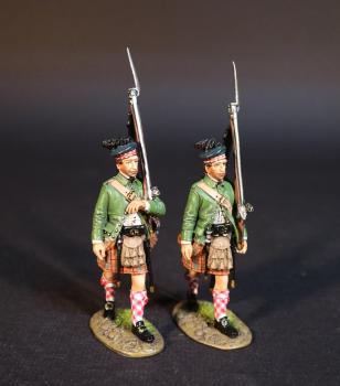 Image of Two Highlanders Marching, Simcoe's Rangers, The Queen's Rangers (1st American Regiment) 1778-1783, British Army, The American War of Independence, 1778-1783--two figures Image of Two Highlanders Marching, Simcoe's Rangers, The Queen's Rangers (1st American Regiment) 1778-1783, British Army, The American War of Independence, 1778-1783--two figures