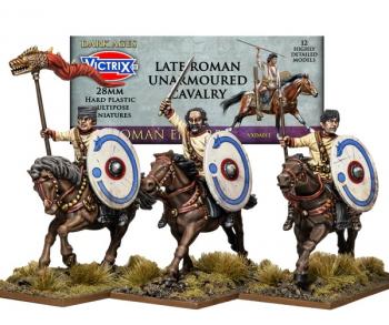 Image of 28mm Late Roman Unarmoured Cavalry--makes 12 mounted figures