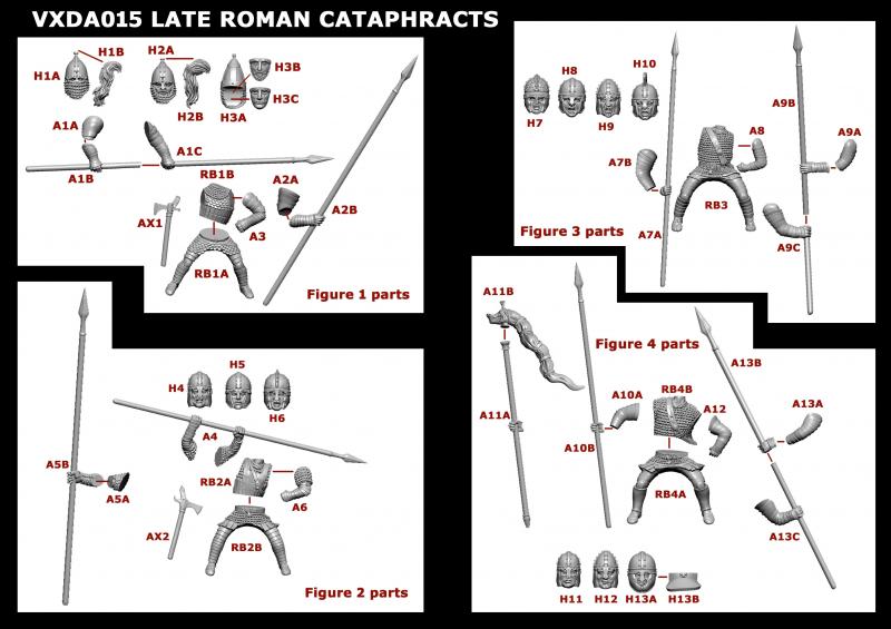 28mm Late Roman Cataphracts--makes 16 mounted figures--THREE IN STOCK. #3