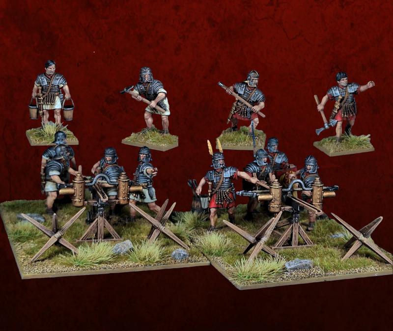 28mm Early Imperial Roman Bolt-Shooter--four bolt-throwers and sixteen crew figures (hard plastic miniatures)--FOUR IN STOCK. #3