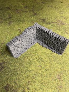 Image of 3D Print - 54mm  L Shape Tall wall  6" x 6" x 3" high 