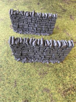 Image of 3D Print - 54mm  Short High Wall - 6" x 3" high 