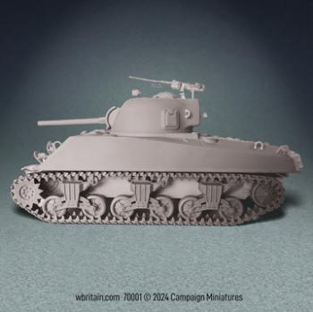 Image of The Sherman M4A3 Medium Tank--1/30 Scale Resin and Metal Kit; Unpainted, Unassembled