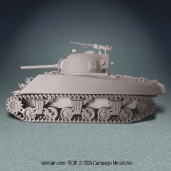 Image of The Sherman M4A3 Medium Tank--1/30 Scale Resin and Metal Kit; Unpainted, Unassembled Image of The Sherman M4A3 Medium Tank--1/30 Scale Resin and Metal Kit; Unpainted, Unassembled