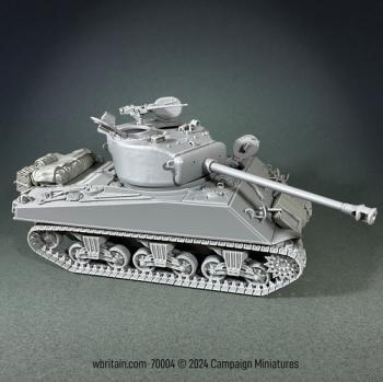 Image of U.S. M4A3(76) Sherman Tank--1/30 Scale Resin and Metal Kit; Unpainted, Unassembled