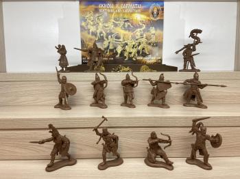 Ancient Scythians/Sarmatians--12 figures in 12 poses (grey color, no box) -- SIX IN STOCK! Ancient Scythians/Sarmatians--12 figures in 12 poses (grey color, no box) -- SIX IN STOCK! #48864