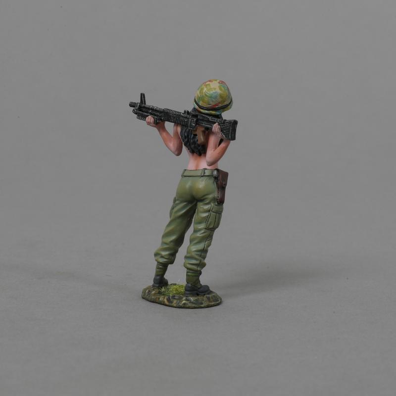 "Machine Gun Kelly"--single female figure with M60 across shoulders (black hair)--FUTURE RELEASE!  #3