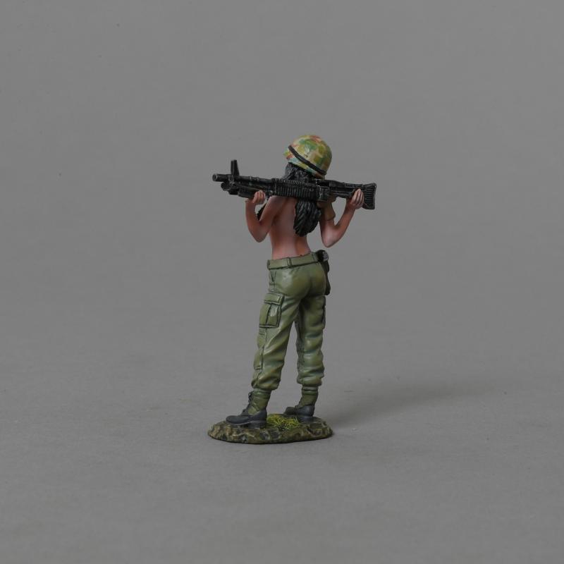 "Machine Gun Kelly"--single female figure with M60 across shoulders (black hair)--FUTURE RELEASE!  #4
