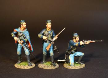 Image of Dismounted Troopers, "The Butterflies", 3rd New Jersey Cavalry Regiment, Union Army of the Potomac, 1864, The American Civil War, 1861-1865--three figures