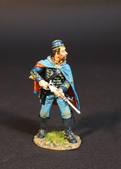 Image of Dismounted Trooper Standing Ready with Carbine Pointed Down, "The Butterflies", 3rd New Jersey Cavalry Regiment, Union Army of the Potomac, 1864, The American Civil War, 1861-1865--single figure