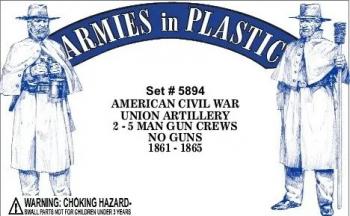 American Civil War Union Artillery, 1861-1865--2 -Five-Man Gun Crews, No Guns (dark blue) American Civil War Union Artillery, 1861-1865--2 -Five-Man Gun Crews, No Guns (dark blue) #48924
