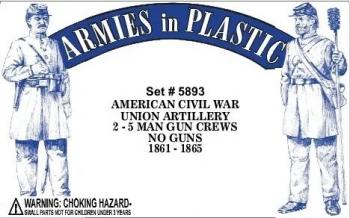 American Civil War Union Artillery, 1861-1865--2 -Five-Man Gun Crews, No Guns (dark blue) American Civil War Union Artillery, 1861-1865--2 -Five-Man Gun Crews, No Guns (dark blue) #48923