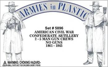 American Civil War Confederate Artillery, 1861-1865--2 -Five-Man Gun Crews, No Guns (grey) American Civil War Confederate Artillery, 1861-1865--2 -Five-Man Gun Crews, No Guns (grey) #48925
