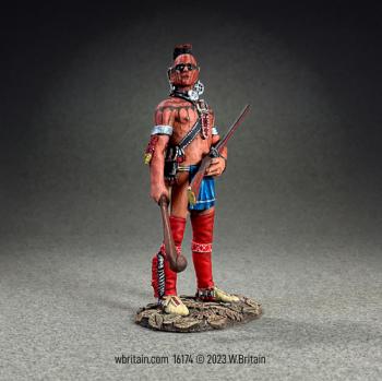Image of Art of War:  Shawnee Indian Warrior, 1750-80, Art of Don Troiani--single standing figure with club and musket