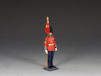 Image of At Attention Company Marker Corporal--single Coldstream Guards figure with flag