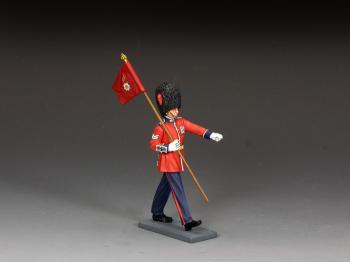 Image of Marching Company Marker Corporal--single marching Coldstream Guards figure with flag