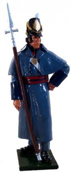 Image of NCO, Battalion Company in Overcoat, 1815--single figure--RETIRED--LAST ONE!!