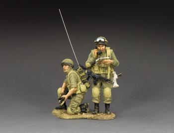 Image of ‘Golani Brigade’ Officer & Radioman--two Israeli figures on single base