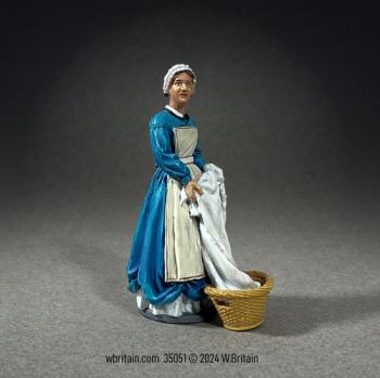 Image of “Vivian with Clean Linens” Woman with Laundry, 1855-68--single figure