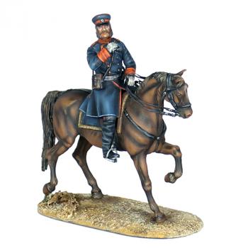 Image of Prussian Infantry Mounted Officer with Binoculars, 1870-1871--single mounted figure