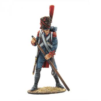 Image of French Old Guard Foot Artillery Gunner with Handspike, France's Grande Armee--single figure Image of French Old Guard Foot Artillery Gunner with Handspike, France's Grande Armee--single figure