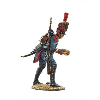 Image of French Old Guard Foot Artillery Gunner with Cartridge, France's Grande Armee--single figure Image of French Old Guard Foot Artillery Gunner with Cartridge, France's Grande Armee--single figure