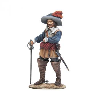 Image of Spanish Tercio Officer, The Thirty Years War (1618-1648)--single figure (leaning on sword) Image of Spanish Tercio Officer, The Thirty Years War (1618-1648)--single figure (leaning on sword)
