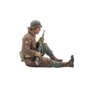 Image of U.S. Winter Infantry Sargent with M1 Garand, Tank Rider, Ardennes, 1944--single figure Image of U.S. Winter Infantry Sargent with M1 Garand, Tank Rider, Ardennes, 1944--single figure