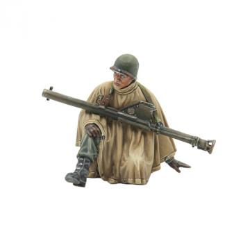 Image of U.S. Winter Infantry with Bazooka & Poncho, Tank Rider, Ardennes, 1944--single figure Image of U.S. Winter Infantry with Bazooka & Poncho, Tank Rider, Ardennes, 1944--single figure