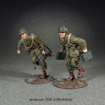 Image of “Displacing”--U.S. 101st Airborne M1919 Machine Gun Crew--two running figures