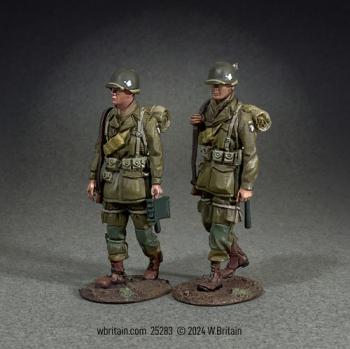 Image of “Walking Beats Gliders”--101st Airborne Glider Infantry, 1944-45--two walking figures
