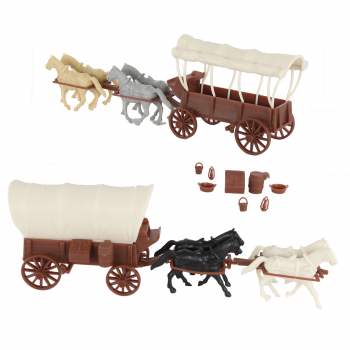 BMC CTS Western Covered Wagons--Brown Pioneer Horse Cart--24piece Playset -- TEMP OUT OF STOCK! BMC CTS Western Covered Wagons--Brown Pioneer Horse Cart--24piece Playset -- TEMP OUT OF STOCK! #49583