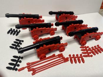 MPC Reissue Naval Cannon (black/red) - Includes six cannons MPC Reissue Naval Cannon (black/red) - Includes six cannons #49649