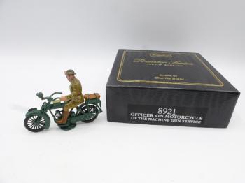Image of Premier: British Officer on Motorcycle of the Machine Gun Service--single figure mounted on motorcycle--RETIRED--LAST ONE!!