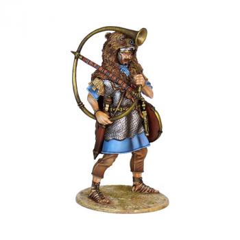 Roman Auxiliary Cornicen, Cohors II Flavia Bessorum--single figure in bearskin with horn Roman Auxiliary Cornicen, Cohors II Flavia Bessorum--single figure in bearskin with horn #50021