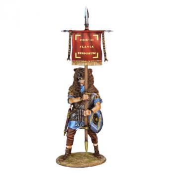 Roman Auxiliary Vexilifer, Cohors II Flavia Bessorum--single figure in bearskin with cloth standard Roman Auxiliary Vexilifer, Cohors II Flavia Bessorum--single figure in bearskin with cloth standard #50022