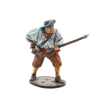 Pirate Standing Loading--single figure with musket reaching for cartridge Pirate Standing Loading--single figure with musket reaching for cartridge #50033