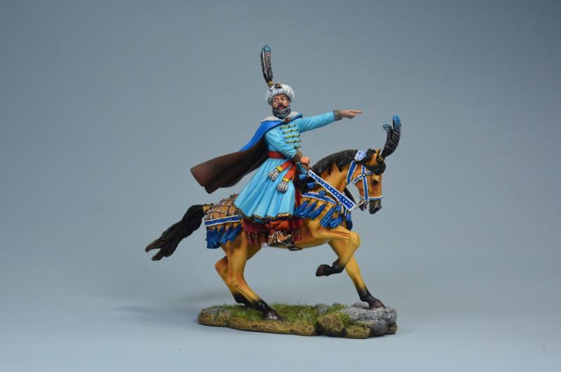 The Grand Vizier Kara Mustafa, Ottoman Empire--single mounted figure pointing forward The Grand Vizier Kara Mustafa, Ottoman Empire--single mounted figure pointing forward