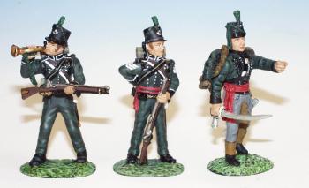 Officer, NCO, and Bugler, 95th Rifle Brigade, British Army--three figures--RETIRED--LAST ONE!! Officer, NCO, and Bugler, 95th Rifle Brigade, British Army--three figures--RETIRED--LAST ONE!! #50226