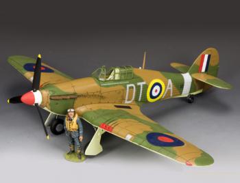 Image of Sqdn. Ldr. Robert Stanford-Tuck's' Hawker Hurricane--single figure and plane