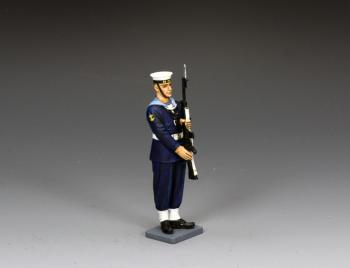 Image of Naval Rating Presenting Arms--single figure