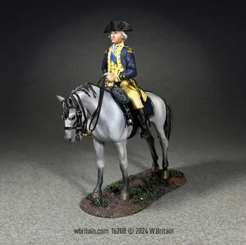 Image of General George Washington Mounted, 1775-80--single mounted figure