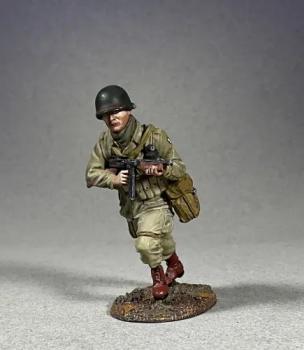 Image of Lt. Ronald Speirs Running with Thompson, U.S. 101st Airborne, 506th PIR E Company, 1944-45--single advancing figure