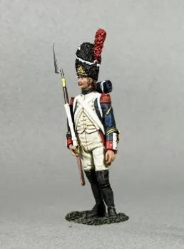 Image of French Imperial Guard Standing Cradling Musket--single figure