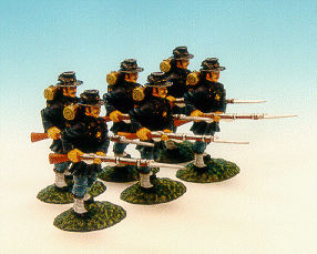 Six Advancing Infantrymen, 6th Wisconsin Regiment, Union Army, ACW--six figures--RETIRED--LAST TWO!! Six Advancing Infantrymen, 6th Wisconsin Regiment, Union Army, ACW--six figures--RETIRED--LAST TWO!! #1216