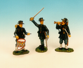 Officer, Drummer, and Bugler, 6th Wisconsin Regiment, American Civil War--three figures--RETIRED--LAST ONE!! Officer, Drummer, and Bugler, 6th Wisconsin Regiment, American Civil War--three figures--RETIRED--LAST ONE!! #1218