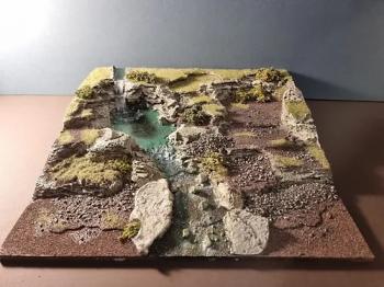Gold Rush Upper River with Waterfall Base--12 in. x 12 in.--AWAITING RESTOCK. Gold Rush Upper River with Waterfall Base--12 in. x 12 in.--AWAITING RESTOCK. #50569
