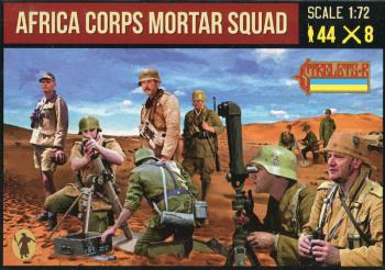 Africa Corps Mortar Squad--44 figures in 11 poses and 8 mortars (unpainted)--AWAITING RESTOCK. Africa Corps Mortar Squad--44 figures in 11 poses and 8 mortars (unpainted)--AWAITING RESTOCK. #50760